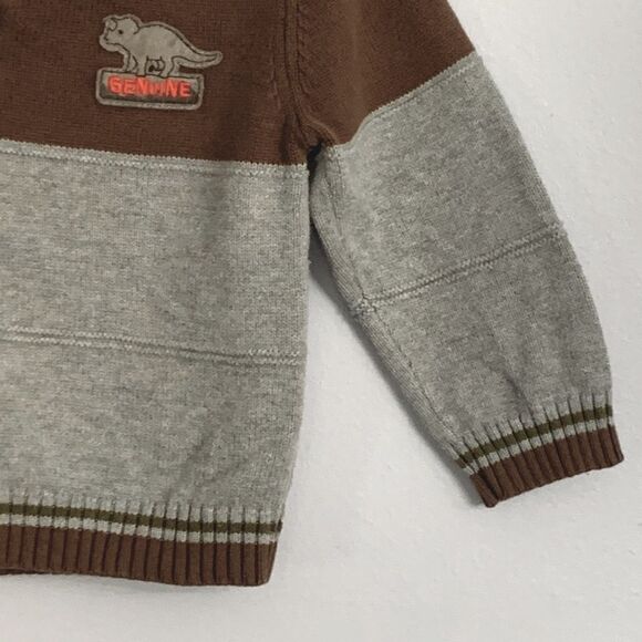 OshKosh B’GOSH | Genuine Kids Boys Grey Dinosaur Pullover Sweater - Picture 3 of 6